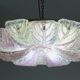 Large Size Pink and Transparent Murano Glass Leave Ceiling Light or Chandel