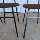Chaises de salle à manger STOL Kamnik vintage (ensemble de 4) : tissu marron rétro des années 1970