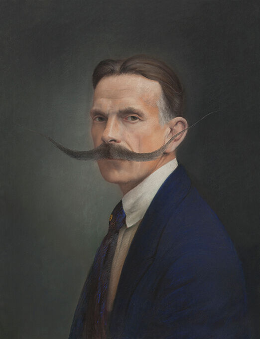 Old portrait - series "Les moustachus"