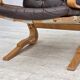 1970s, Norwegian design by Elsa & Nordahl Solheim, set of chair with stool.