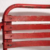 Anciennes chaises de jardin rouges (c.1920). Ensemble de 4 pièces #37