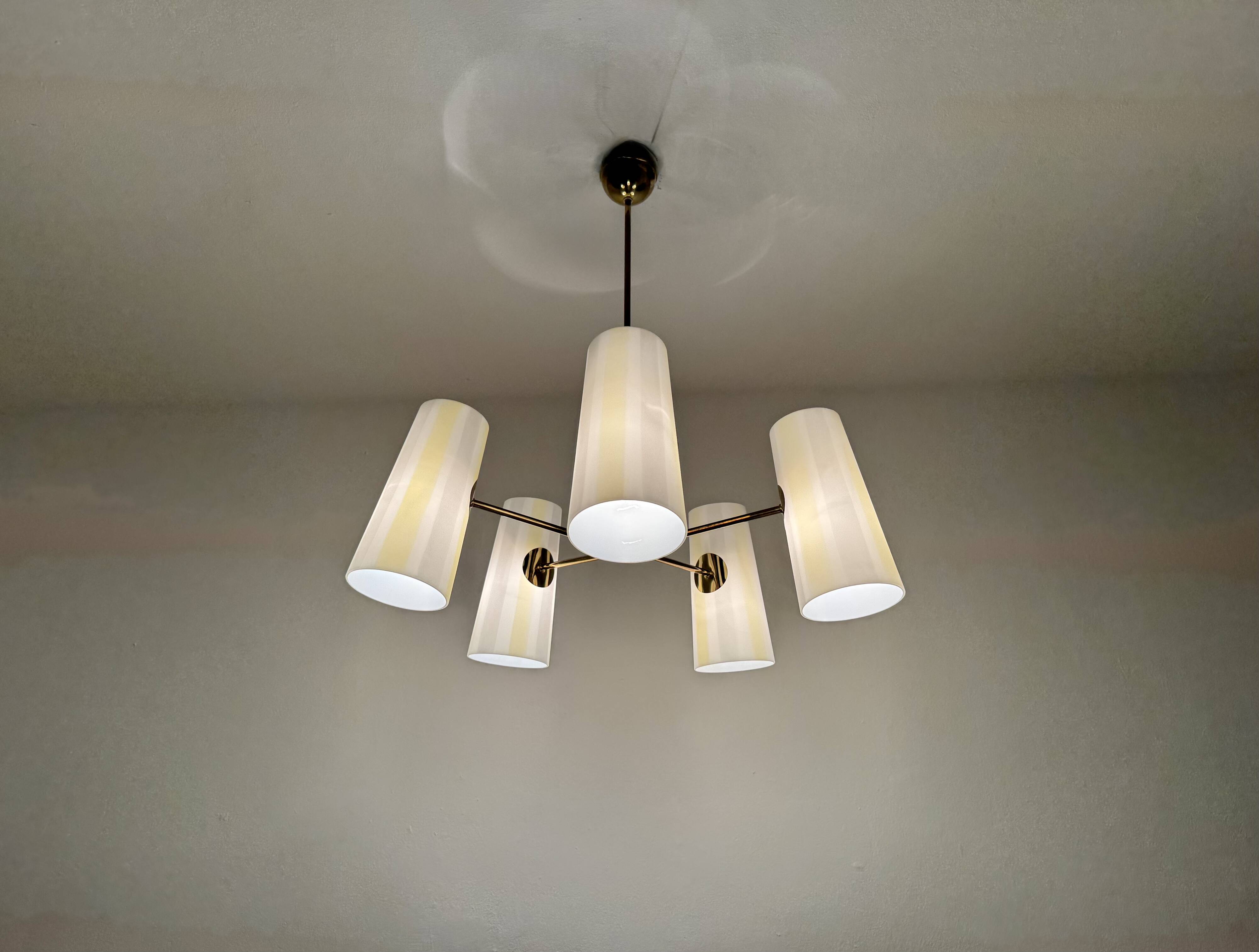 Austrian Brass Chandelier by Rupert Nikoll