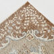 Handmade beige & brown floral  vintage rug