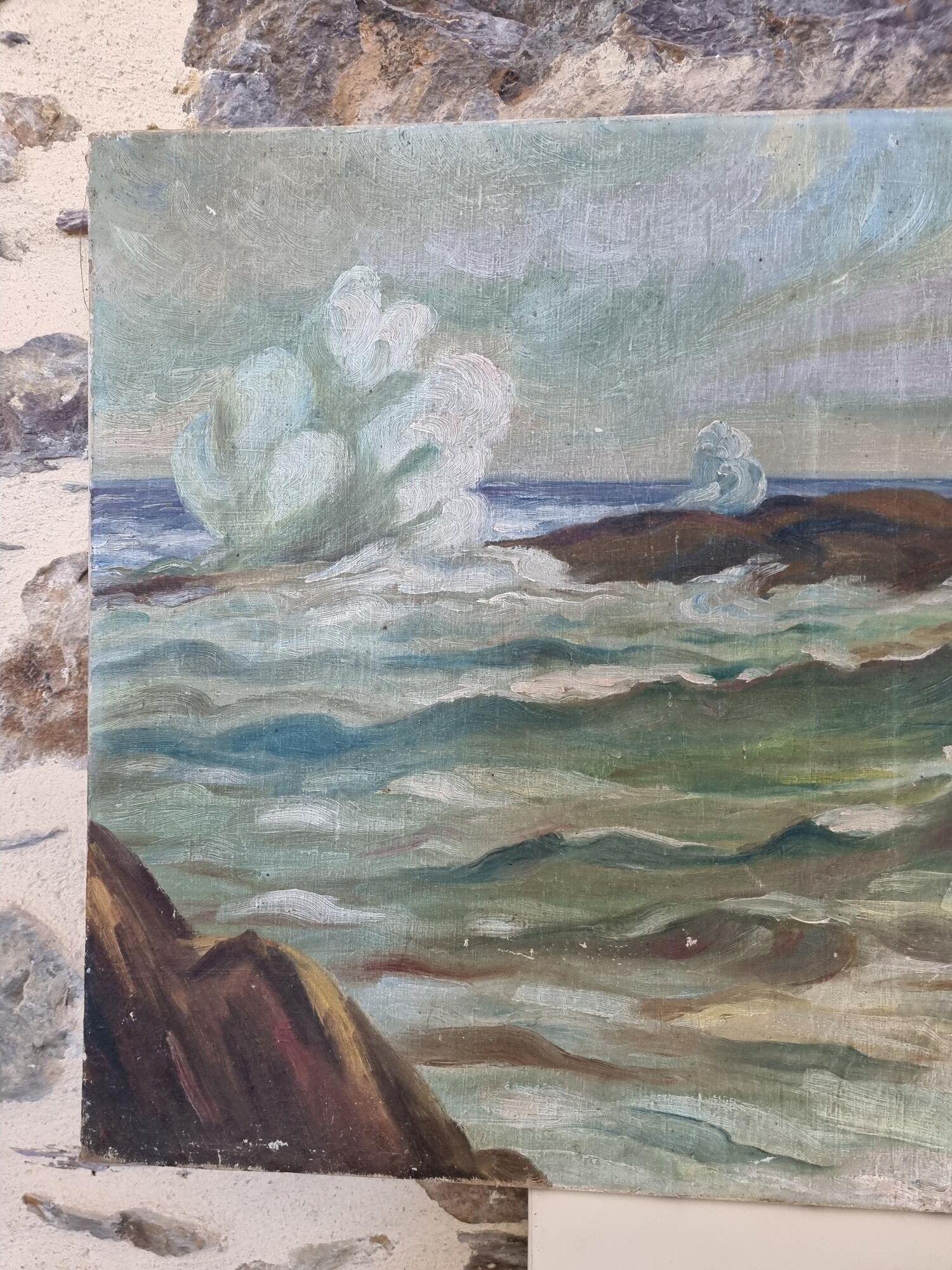 Oil painting Breton Landscape, Sea Landscape