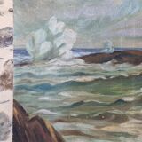 Oil painting Breton Landscape, Sea Landscape