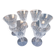 6 large cut crystal water glasses in the style of Cristalline de Lorraine.