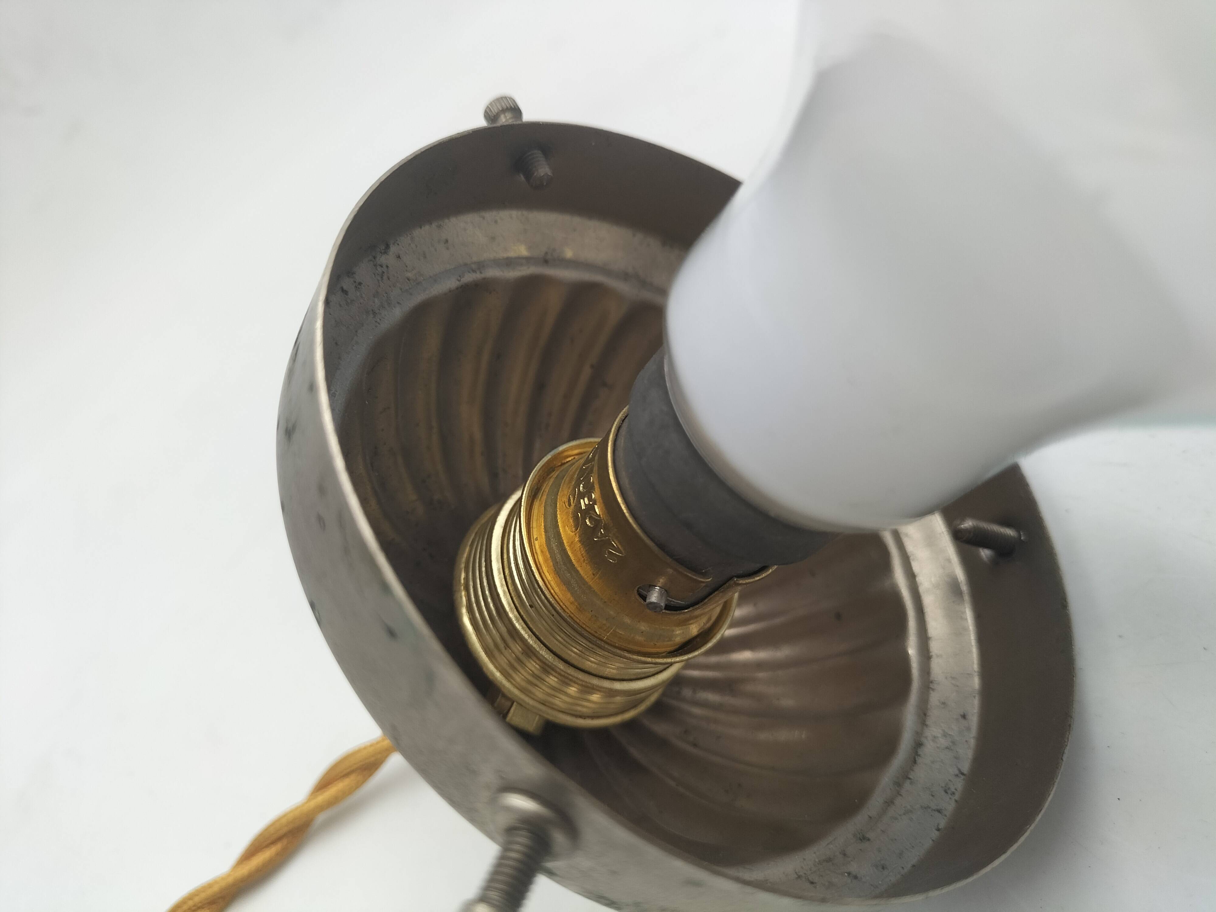 Speckled blue opaline pendant light