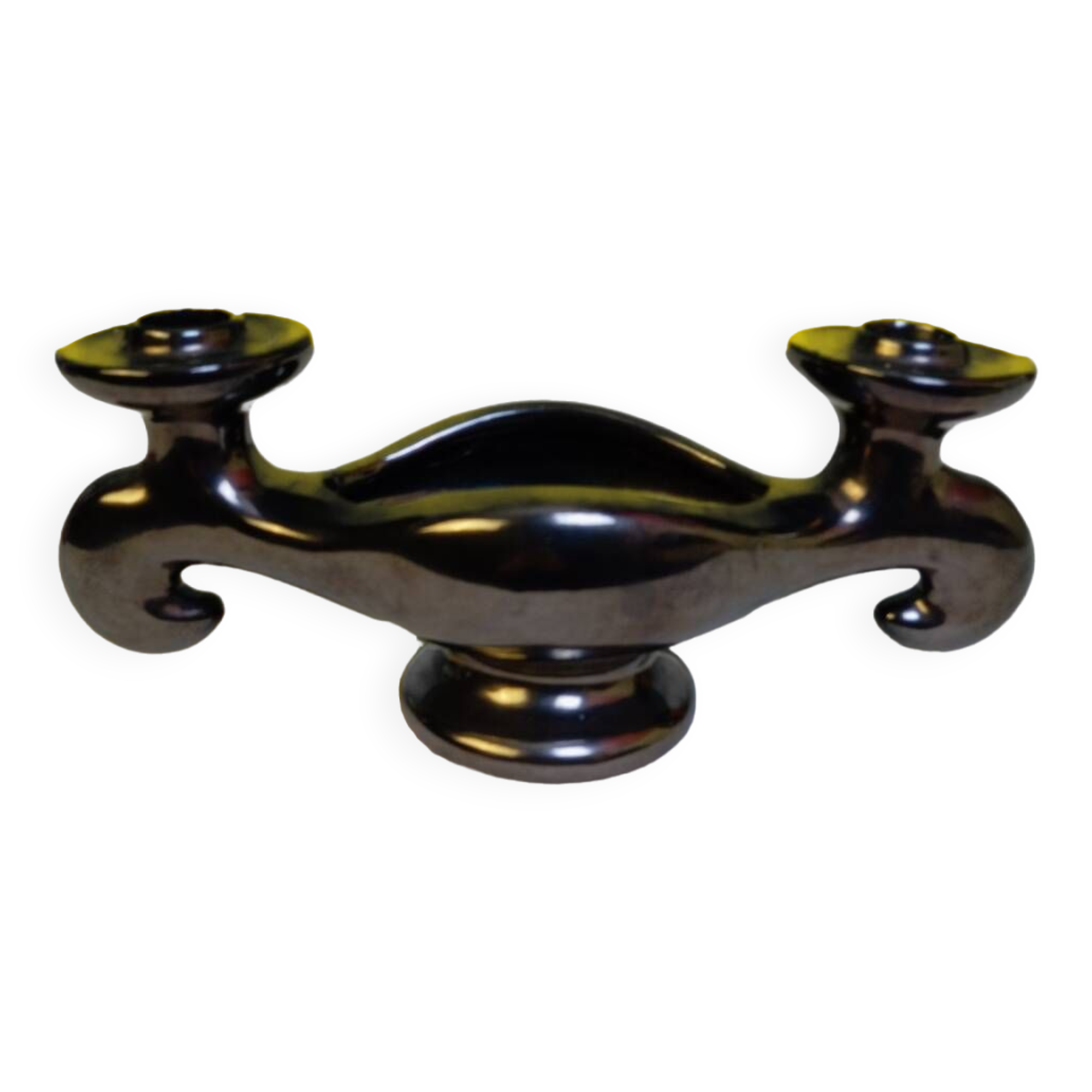 Ceramic candle holder - art deco