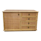 Dal Vera rattan and bamboo sideboard