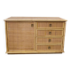 Dal Vera rattan and bamboo sideboard