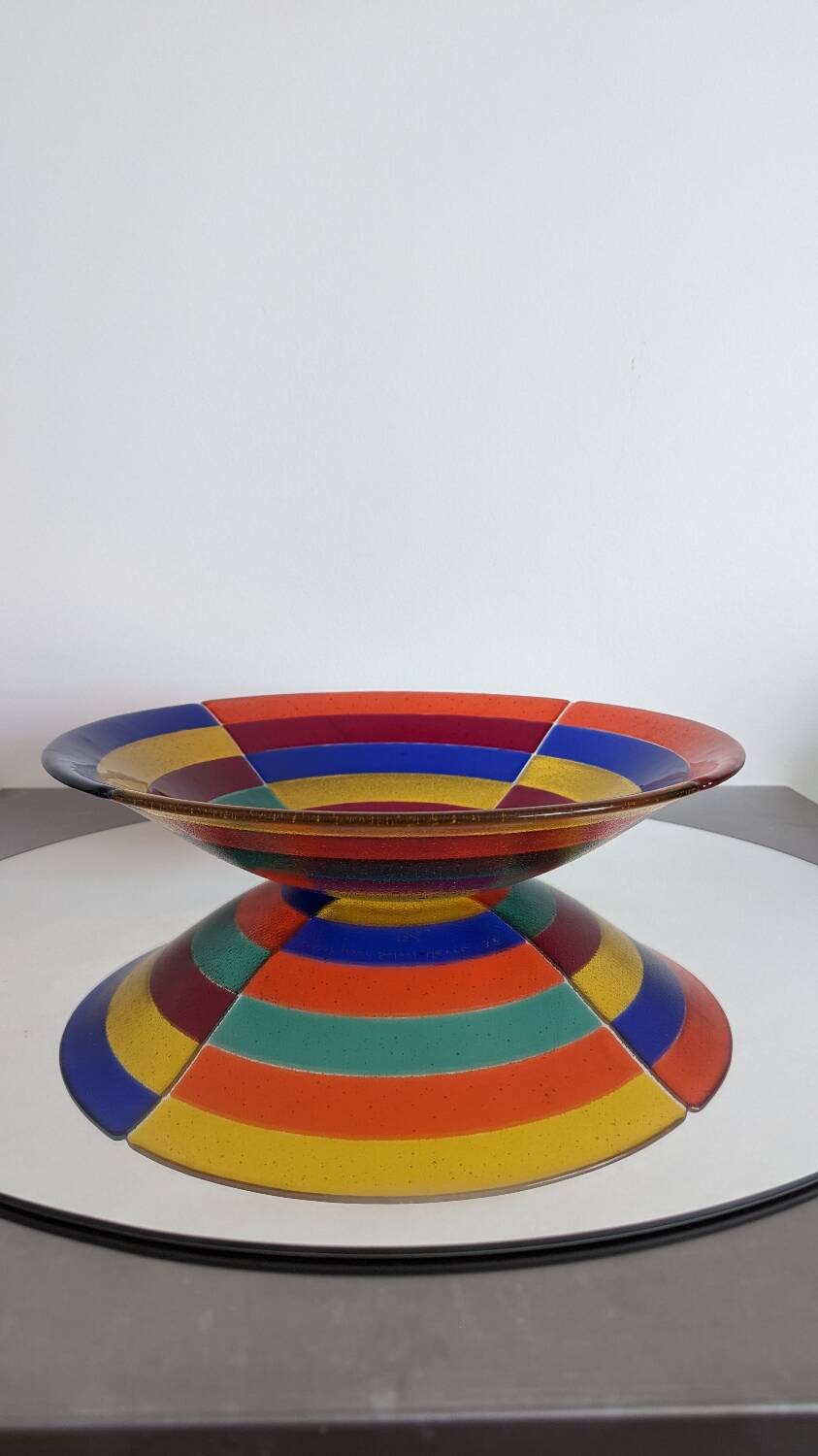 Large fruit bowl signed Lussot