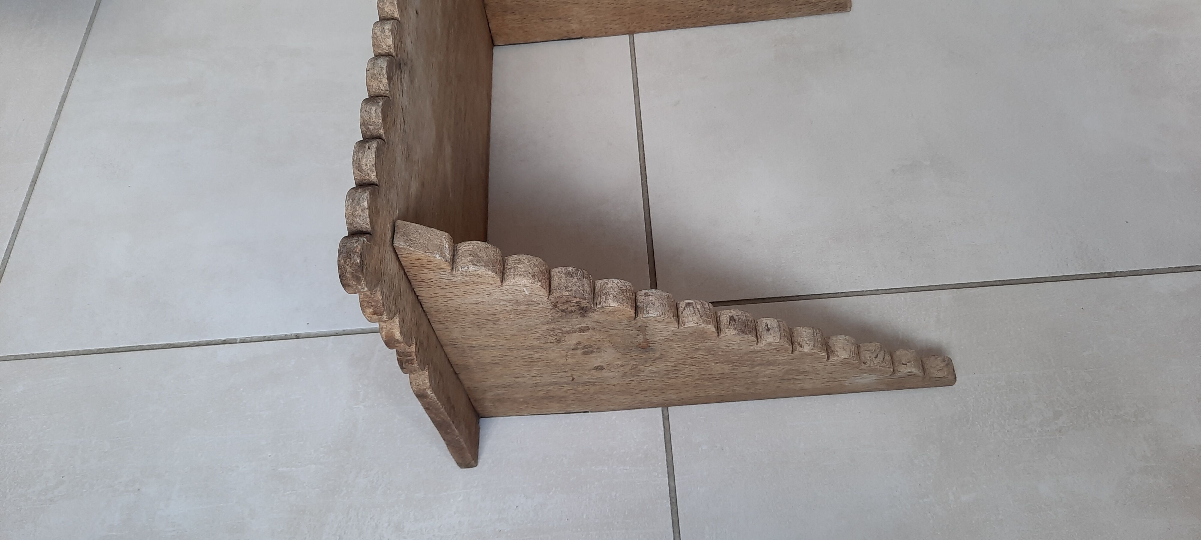 Antique wooden wall shelf