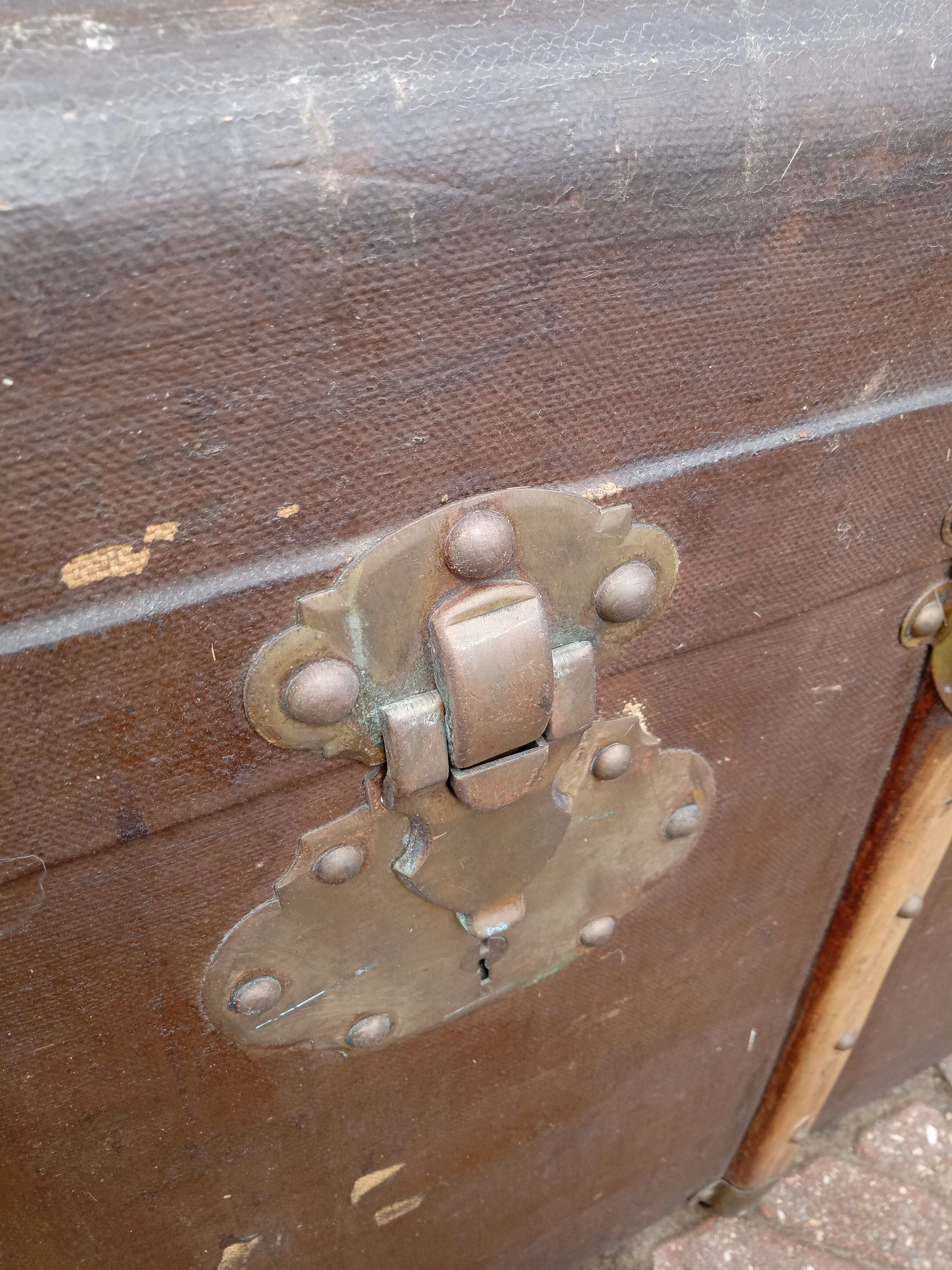 Old travel trunk