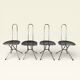 Set of 4 post-modern folding chairs, Niels Gammelgaard, Ikea, 198