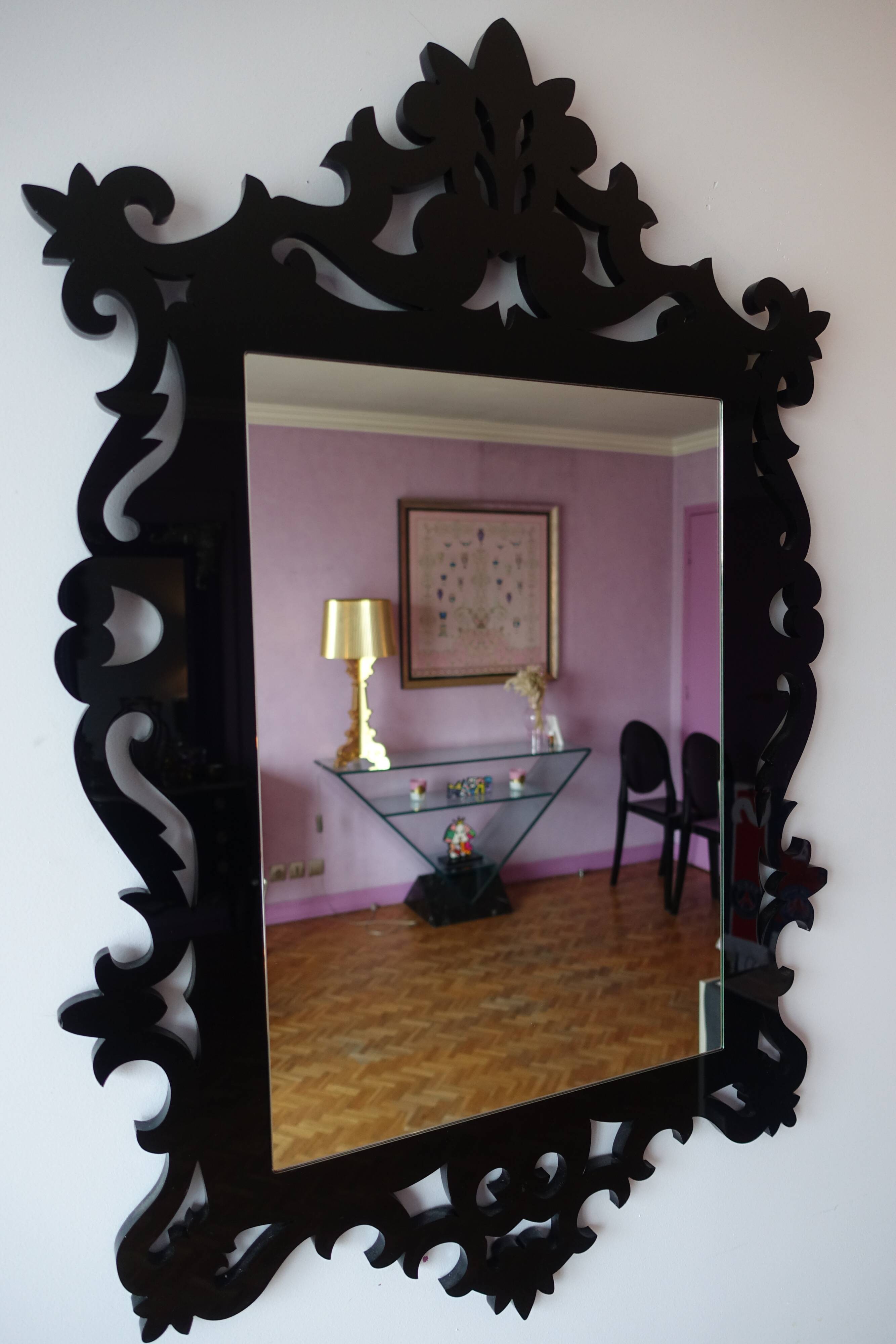 Elegant and timeless oriental black mirror
