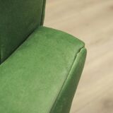 Fauteuil vert, design danois, années 1970, production : Danemark
