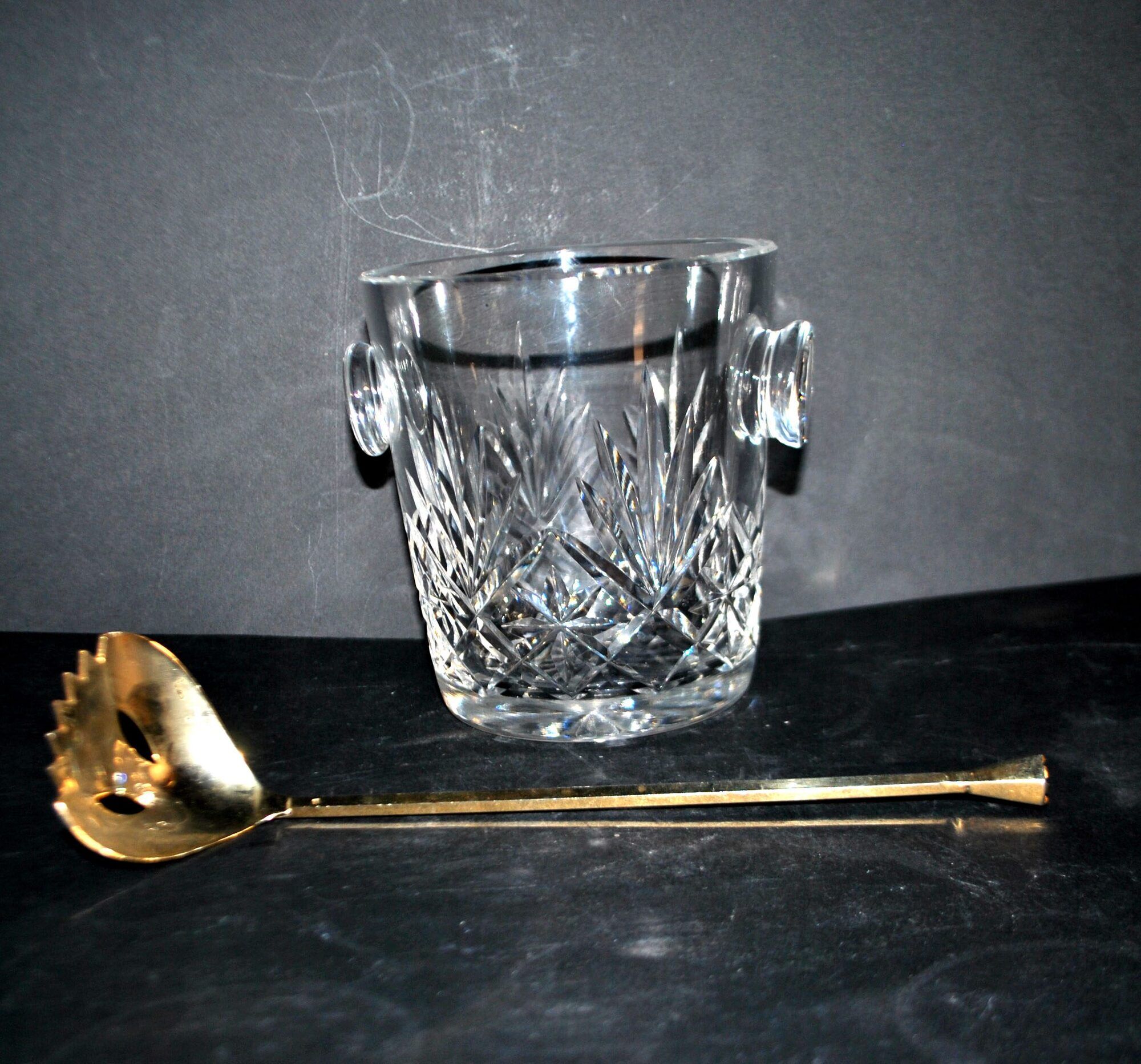 Cut crystal ice bucket Saint-Louis model Massenet H12cm