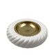 Tommaso Barbi, Smoking set white ashtray and table lighter, B Ceramiche, ca. 1970