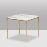 Pair of marble and gilt bronze end tables. 1970s.