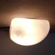 Old ceiling lamp or wall lamp vintage square with white opaline globe 60s