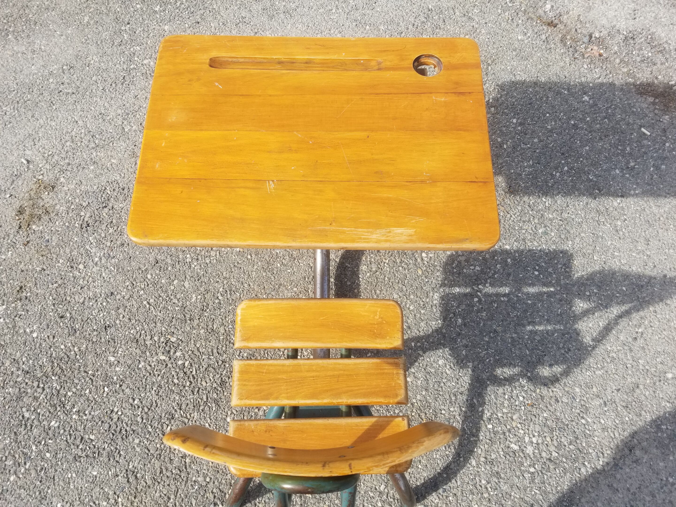 Vintage 1-seater school desk 50