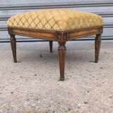 Louis XVI period wooden and velvet ottoman