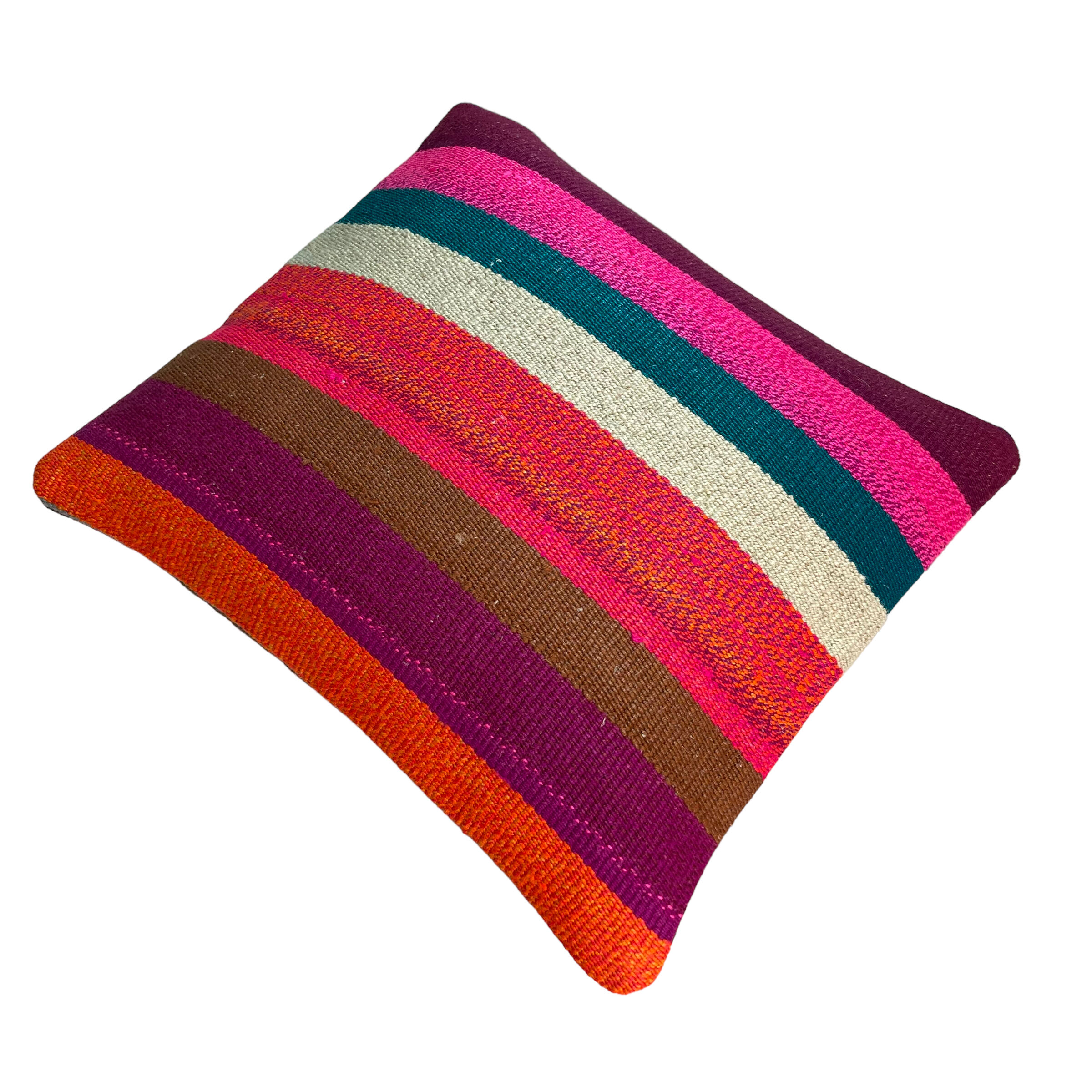 Vintage turkish kilim cushion cover , 40 x 40 cm