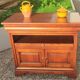 Tv cabinet 2 doors and 1 niche with Pull, in Cherry Solid Louis Philippe style.