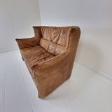 High Back Sofa in Cognac Leather by Gerard Van Den Berg for Montis, 1980s