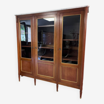 Louis XVI mahogany style bookcase 1950