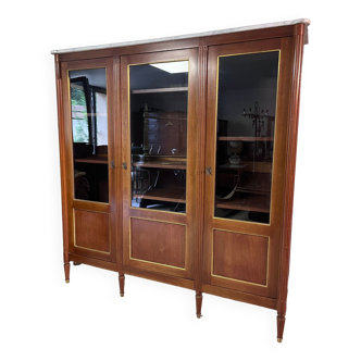 Louis XVI mahogany style bookcase 1950
