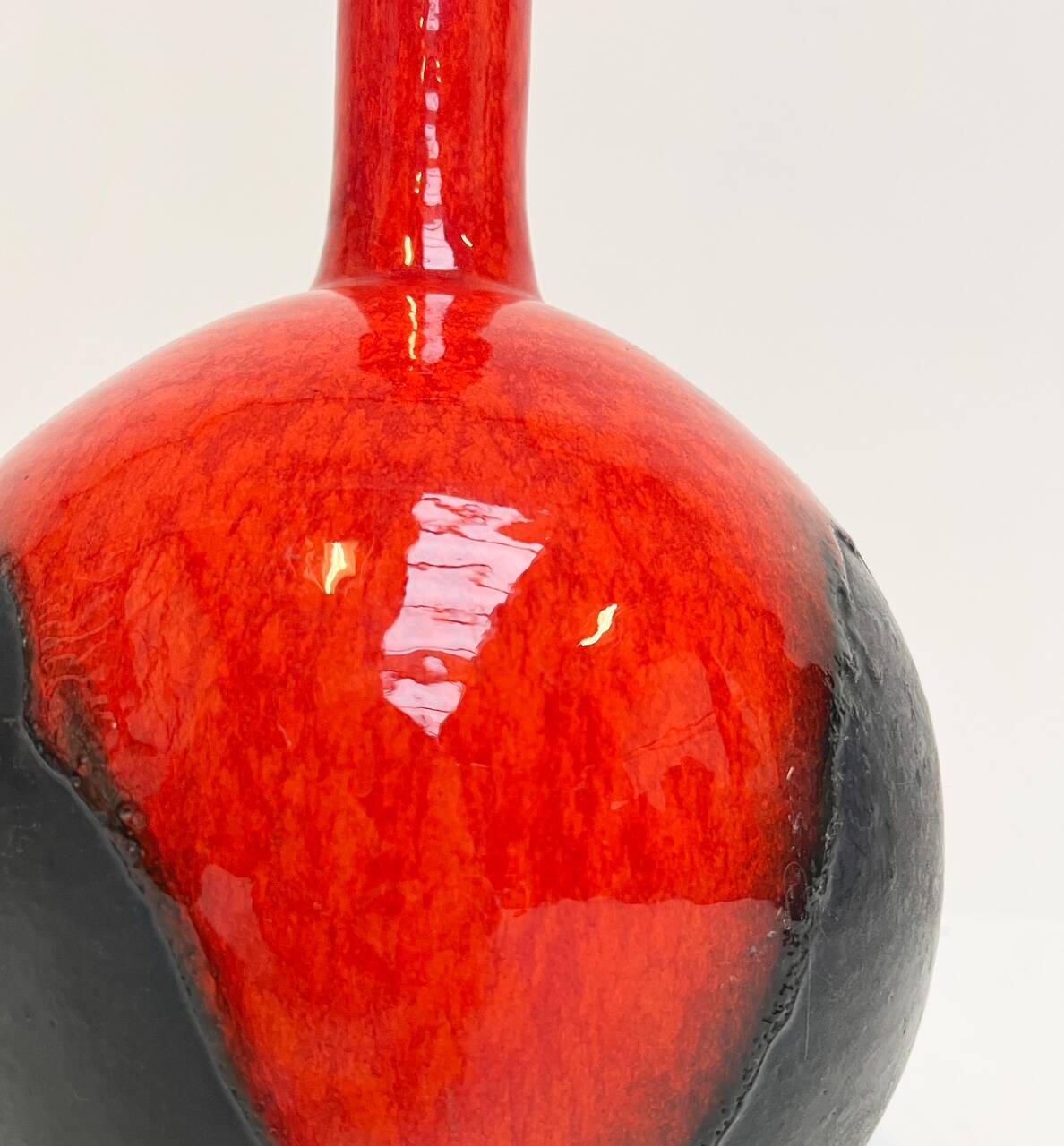 Spherical ceramic lamp in West Germany style, 1960s