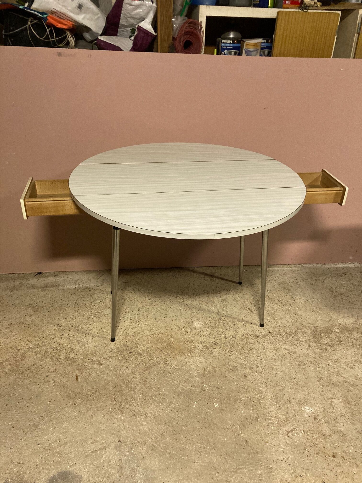 Folding formica table