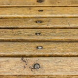 Wooden train station bench