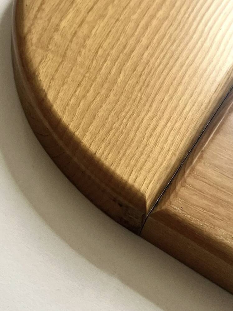Large oak mirror 78x78, Maison Regain 1978