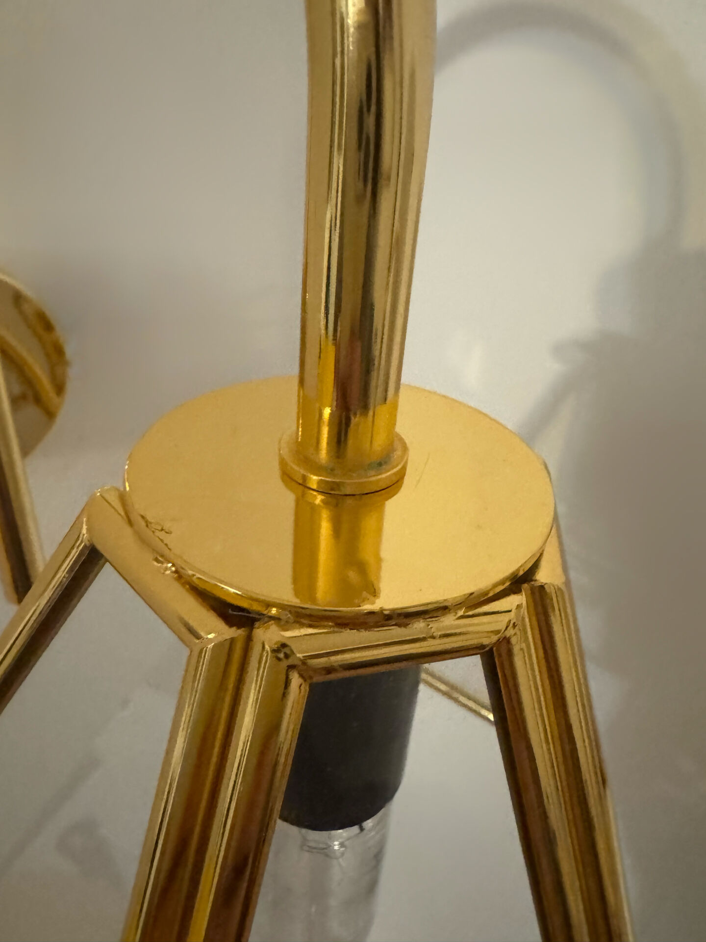Vintage gold swan neck wall lights