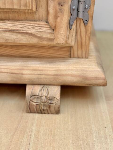 small wooden sideboard with 2 doors