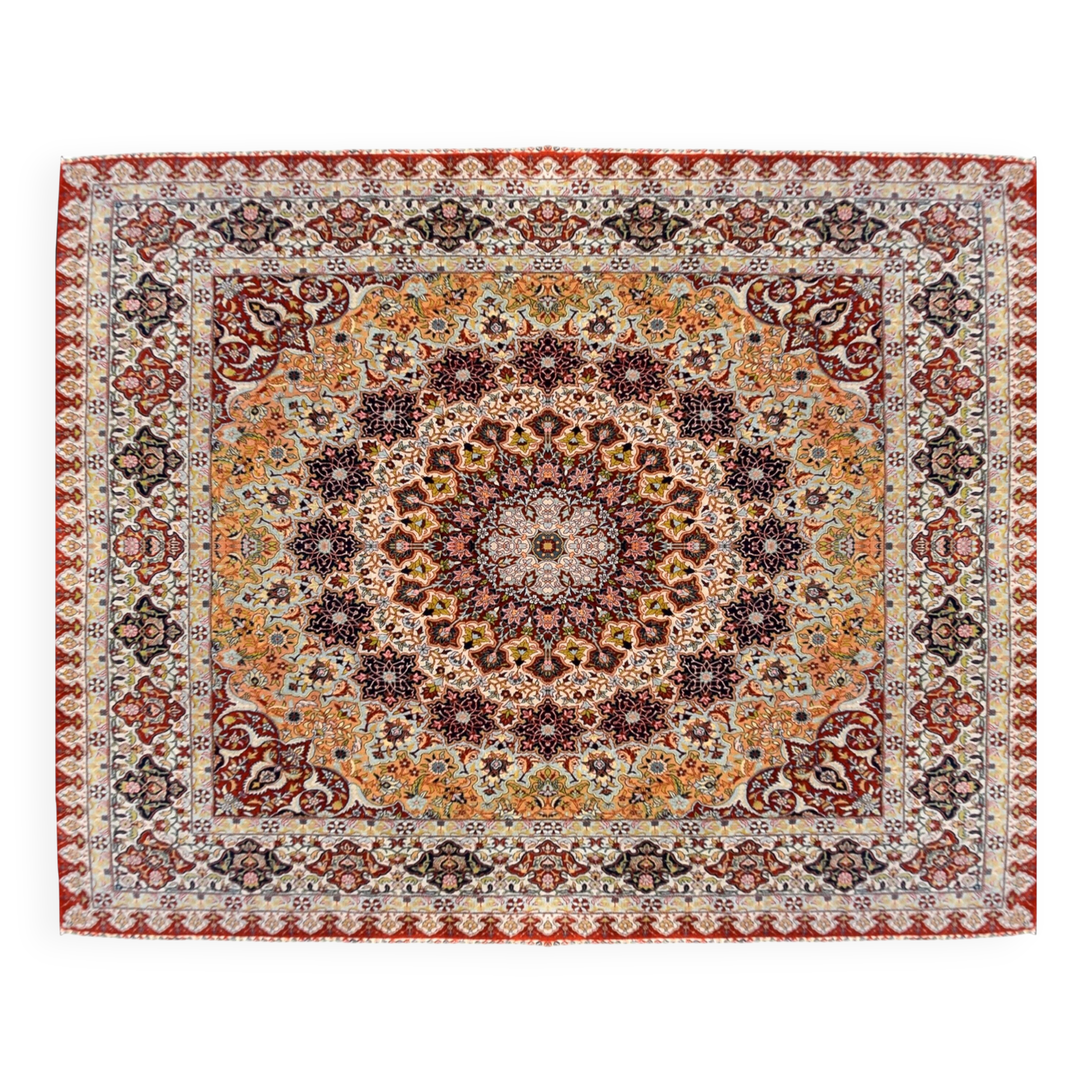 Egyptian Oriental Rug: 2.00 x 2.00 Meters - Pure Silk - Handmade