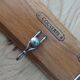 Tea towel holder, wooden and metal towel hook.
