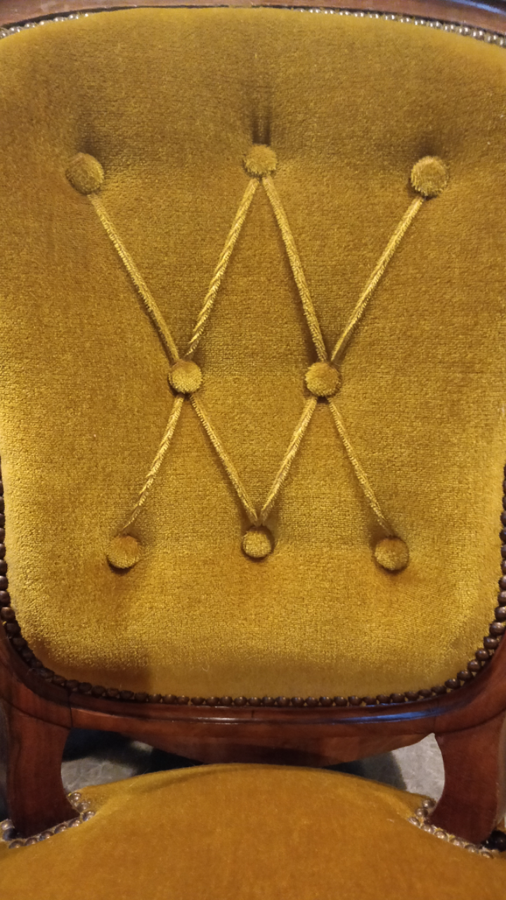 Two "victorien" style chairs