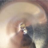 Pair of silver metal candle holders