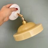 Vintage yellow opaline lampshade wall lamp