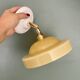 Vintage yellow opaline lampshade wall lamp