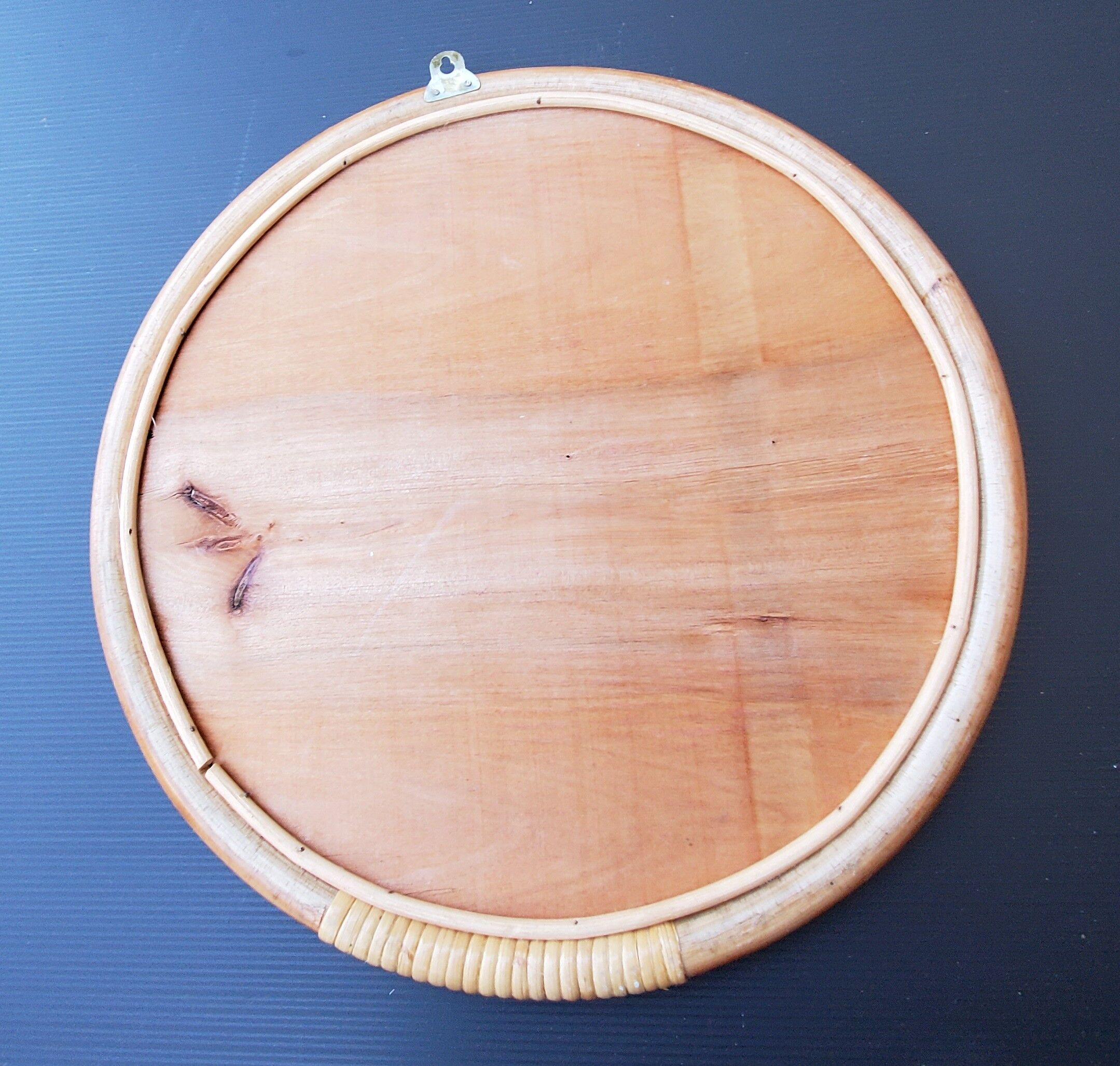60 rattan mirror