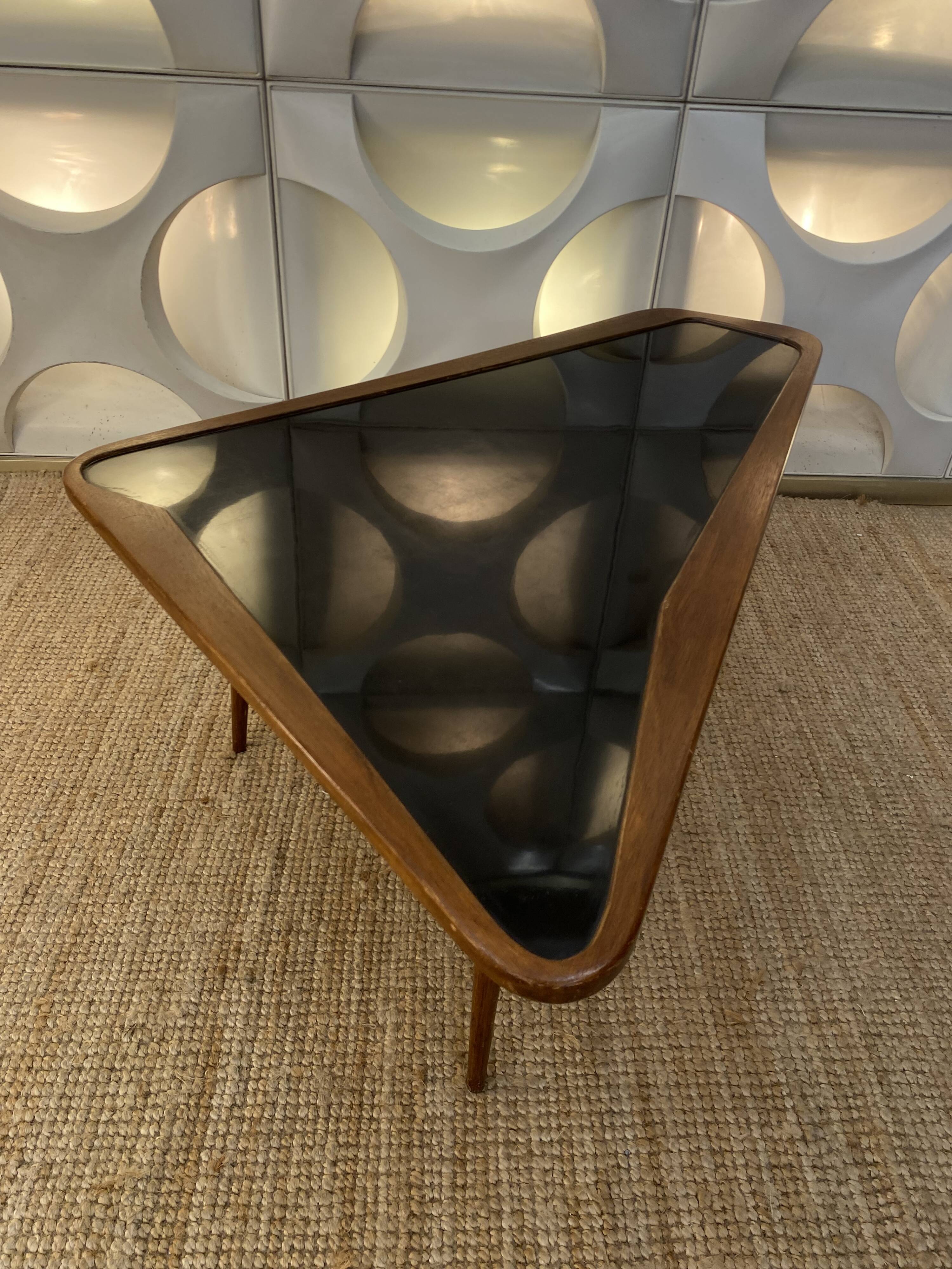 Vintage Coffee Table by Charles Ramos Free Form 1950