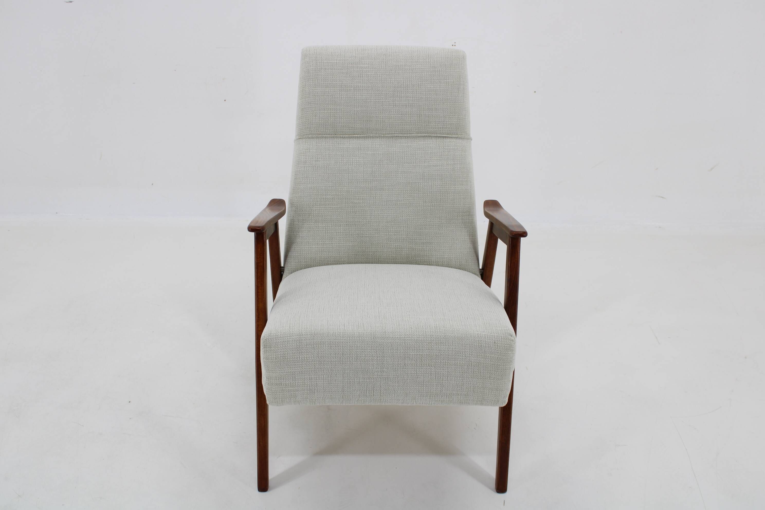 Restored beech armchair from the 1960s, Czechoslovakia