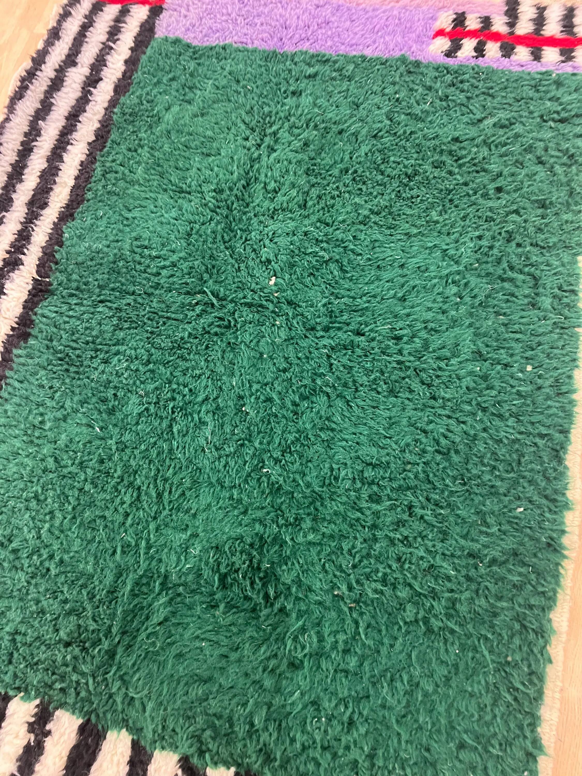 Handmade artisanal Berber rug 3x2 m