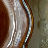 Vintage large serving plate brown honey Luneville