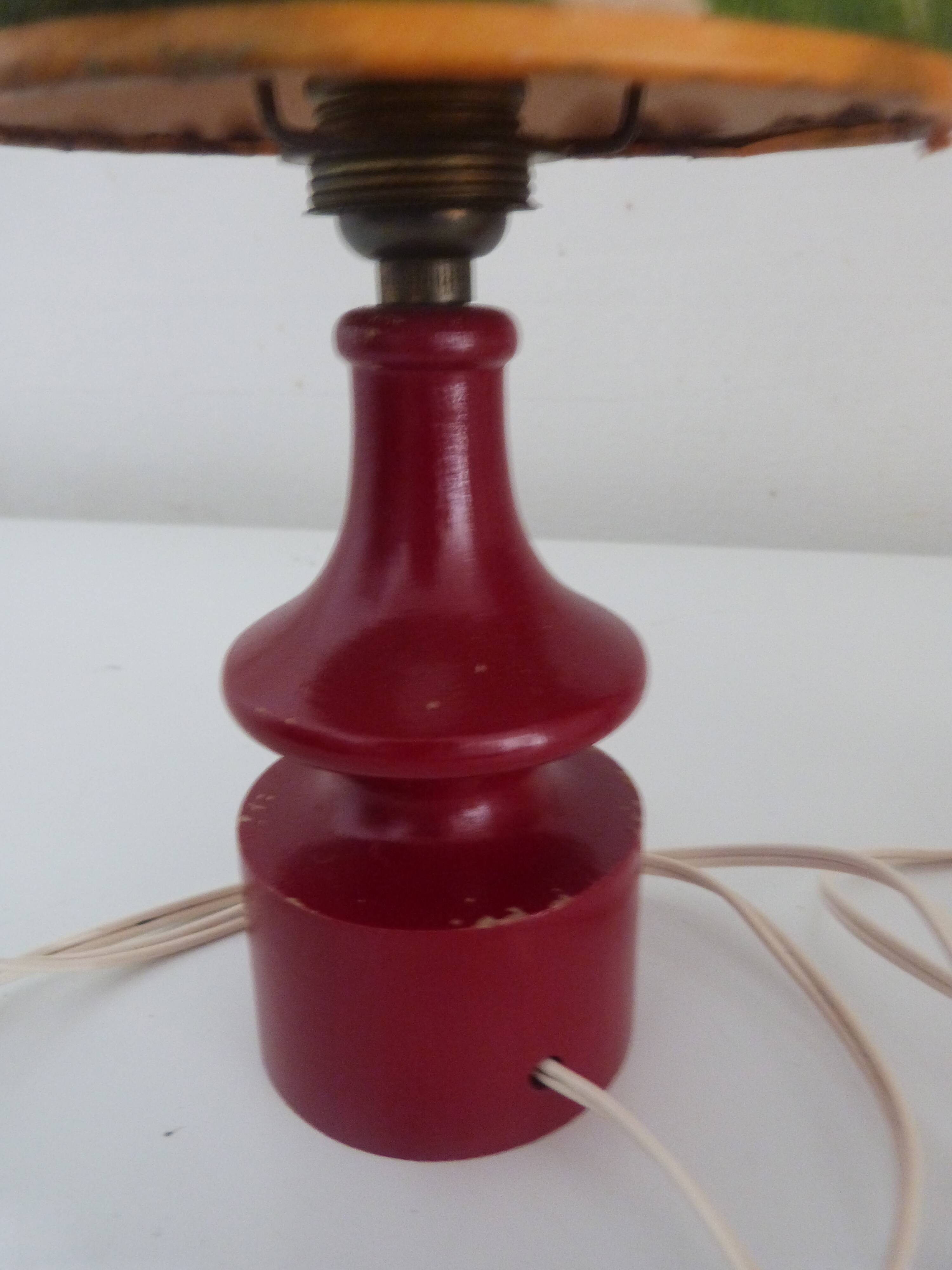 Pair of table lamp kitsch vintage bedside lamp
