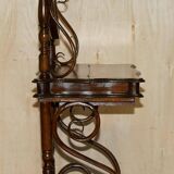 Victorian Thonet dressing table in bent wood with adjustable stool.